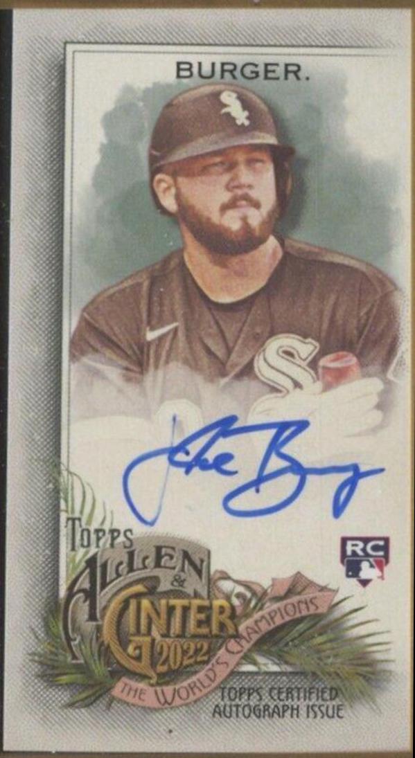 Jake Burger #MA-JB Baseball Cards 2022 Topps Allen & Ginter Mini Autographs