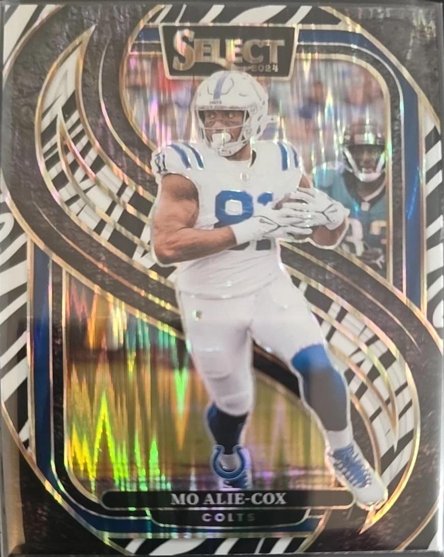 Mo Alie-Cox [Zebra Prizm] #184 Prices | 2024 Panini Select | Football Cards
