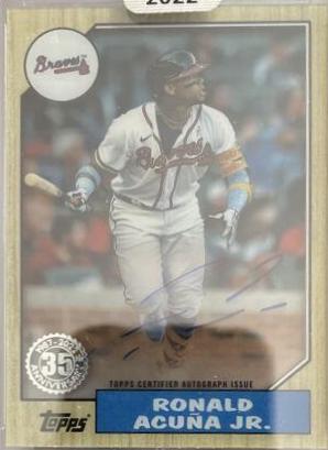 Ronald Acuña Jr. #87BA-RAJ 2022 Topps 1987 Topps Baseball Autographs