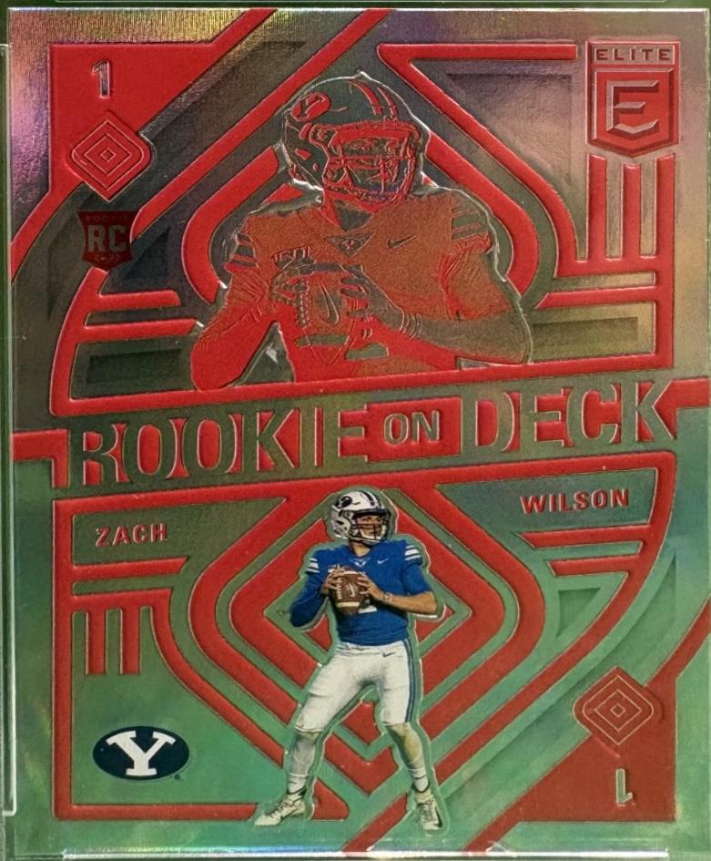 Zach Wilson #RD3 2021 Panini Donruss Elite Rookie On Deck Football