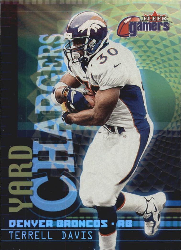 Terrell Davis #6 Football Cards 2000 Fleer Gamers Yard Chargers