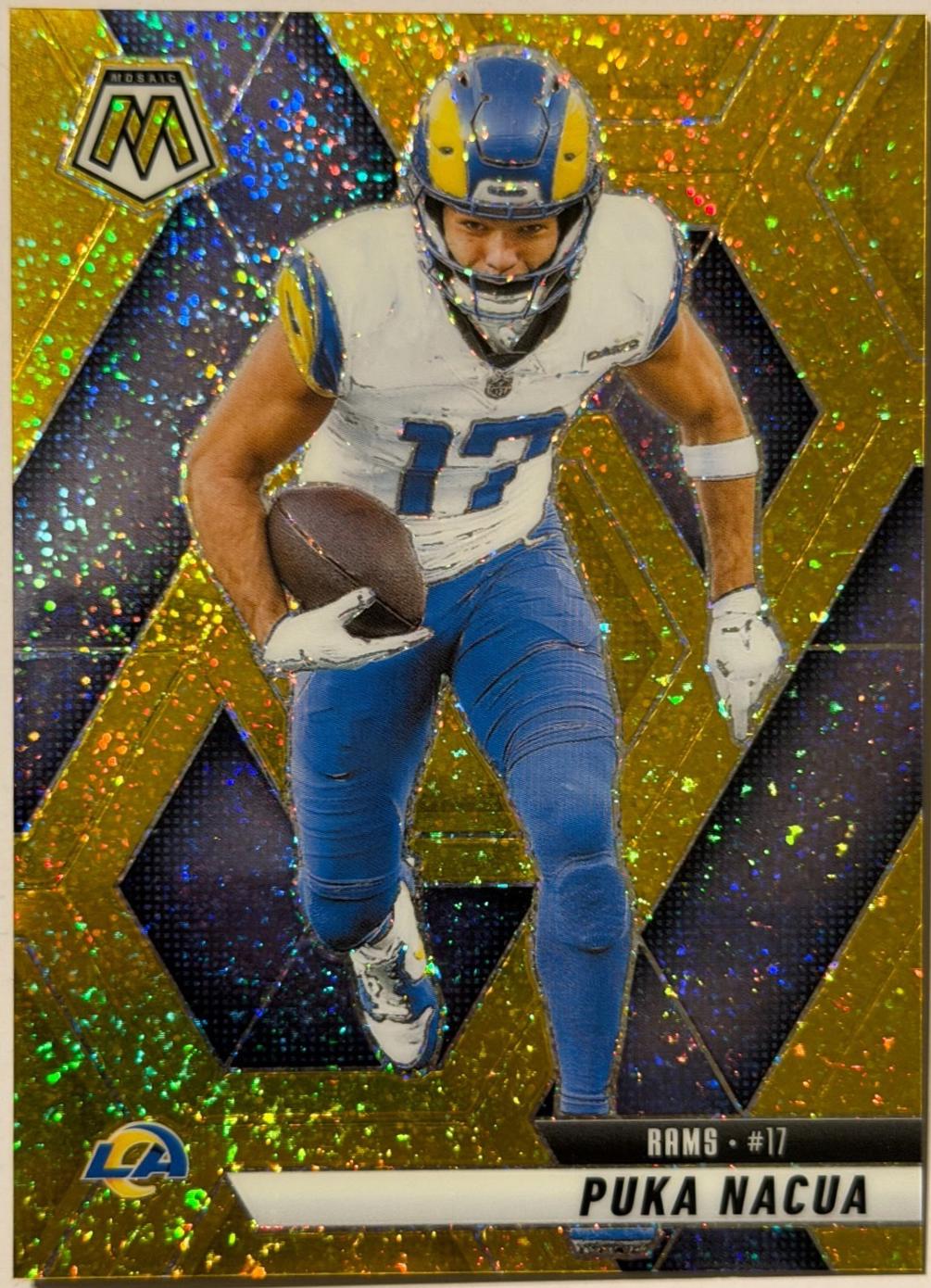 Puka Nacua [Gold Glitter] #102 Prices | 2025 Panini Mosaic