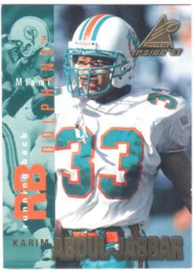 Karim Abdul-Jabbar #107 Football Cards 1997 Pinnacle Inside