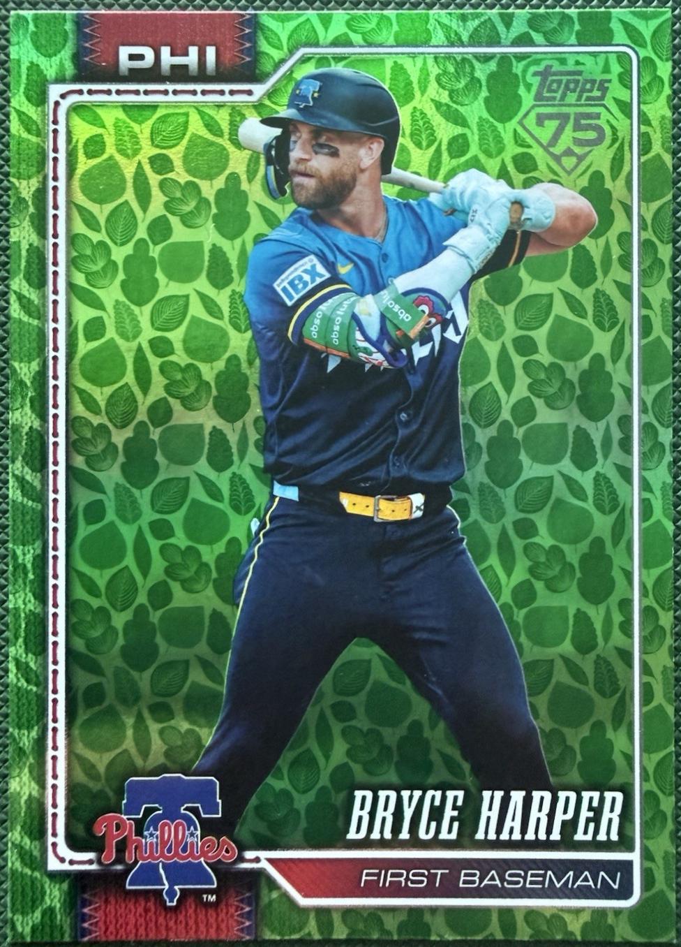2026 Topps Bryce Harper [Holiday Green] #250 card