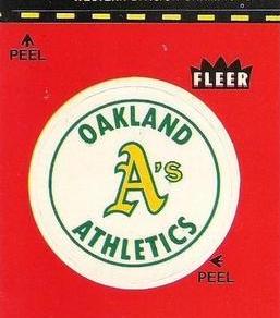 Oakland A's #NNA 1982 Fleer Team Logo Stickers Baseball