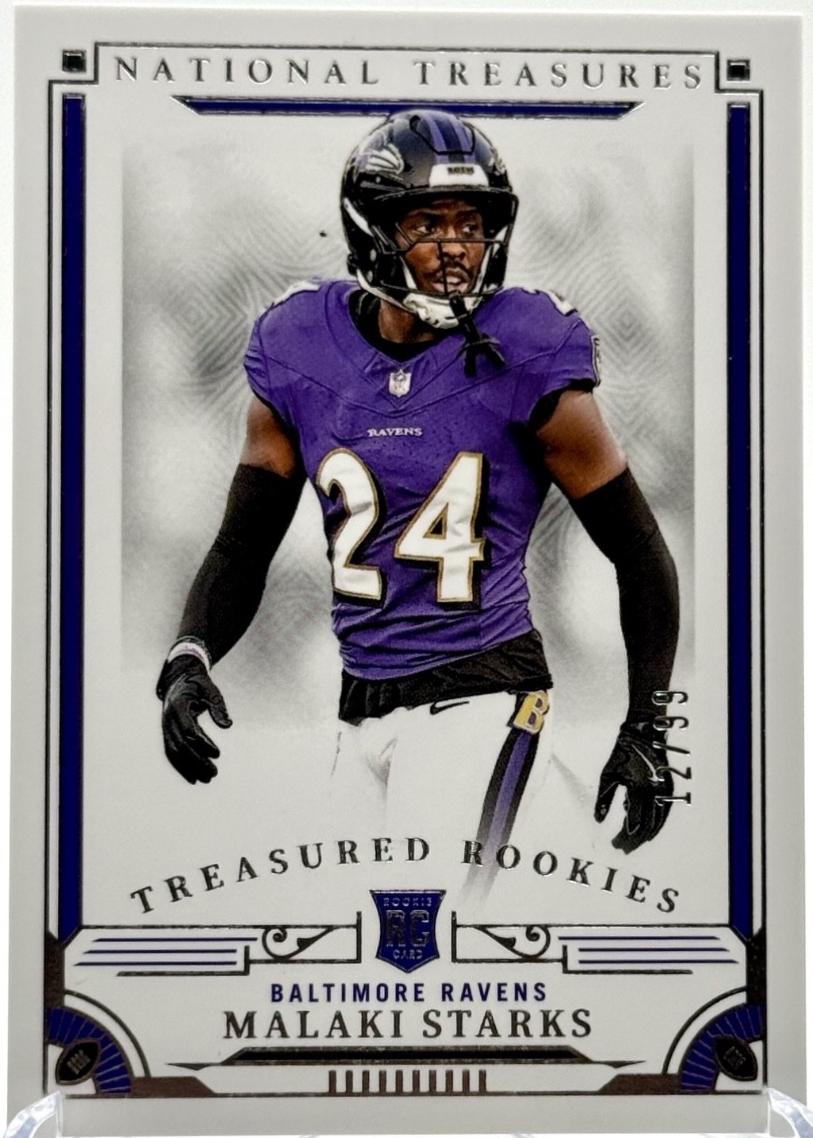 Malaki Starks #4 2025 Panini National Treasures Football Treasured Rookies