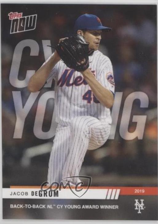 Jacob DeGrom #AW4 2019 Topps Now Award Winners Baseball