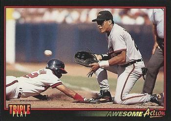 David Segui / Luis Polonia #12 Baseball Cards 1993 Panini Donruss Triple Play
