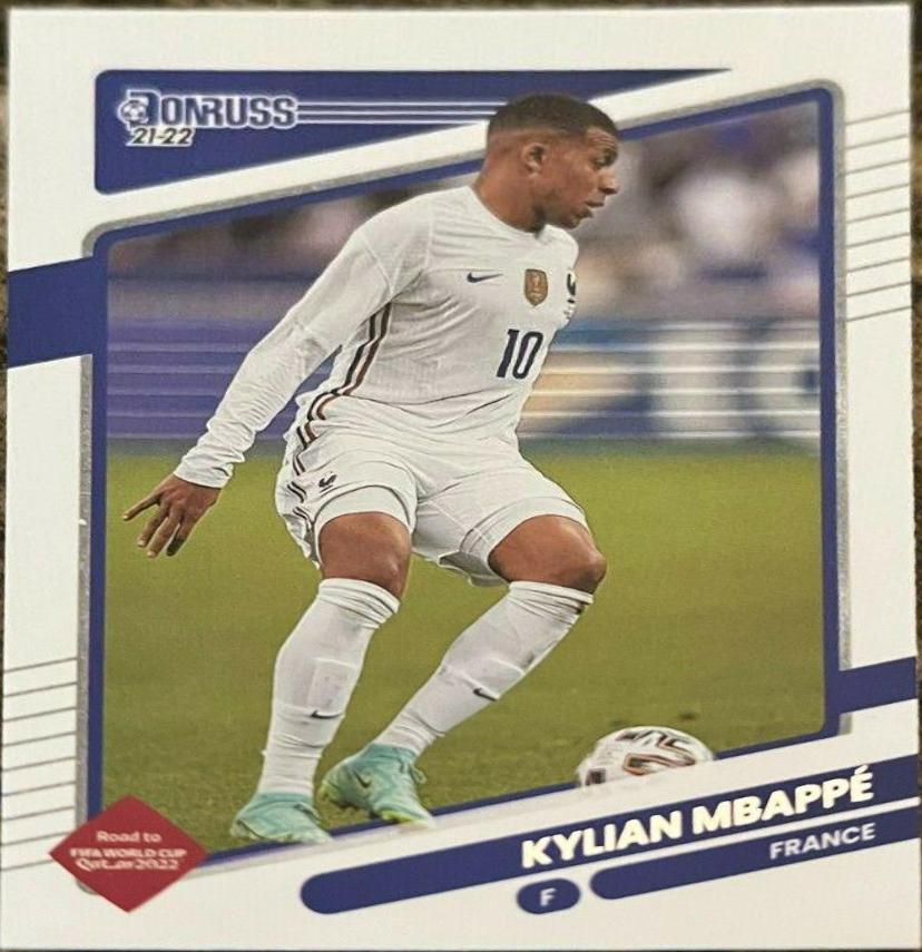 Kylian Mbappe #60 Soccer Cards 2021 Panini Donruss Road to Qatar