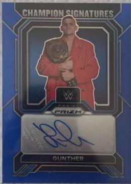 Gunther #3 Wrestling Cards 2023 Panini Prizm WWE Champion Signatures