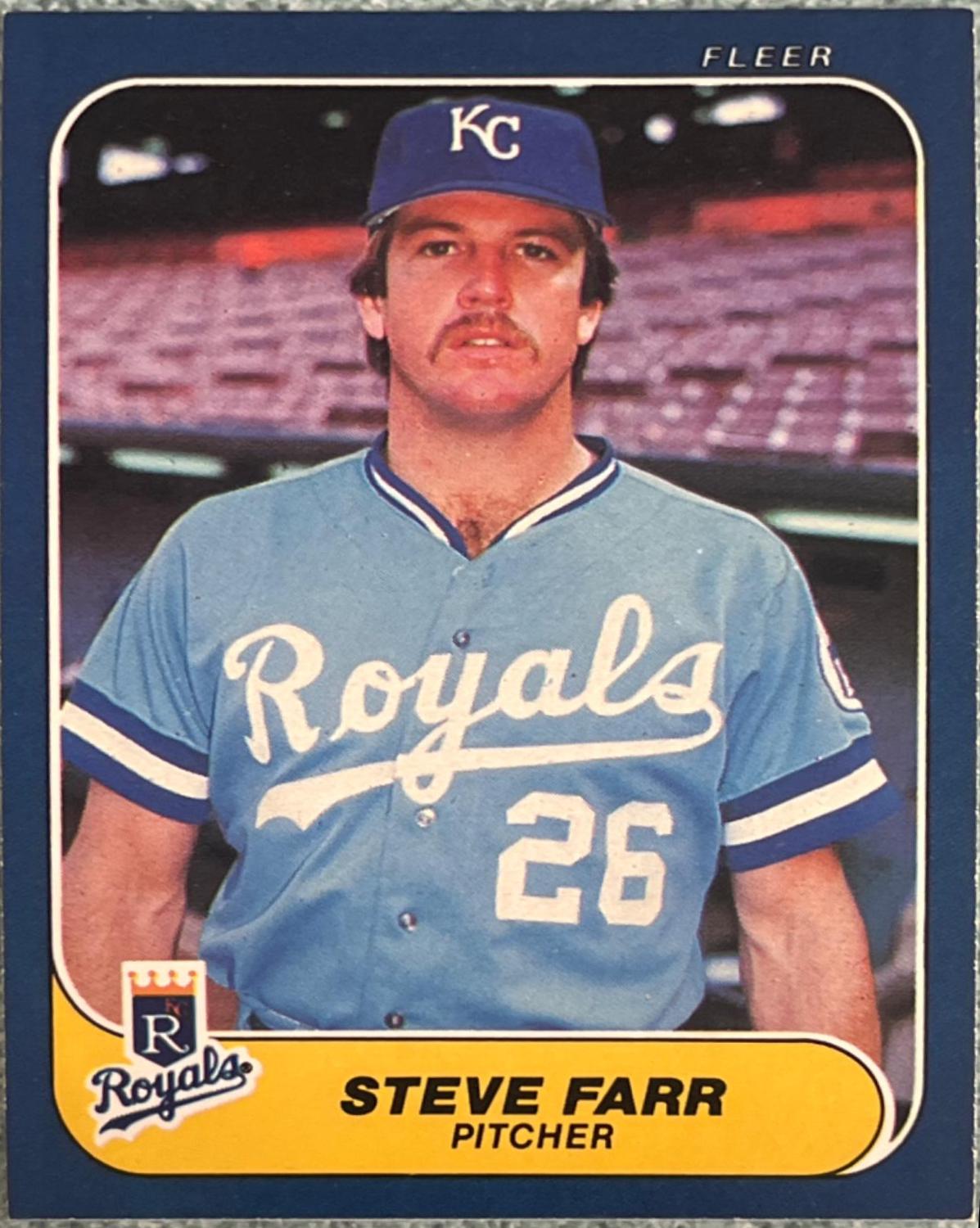 Steve Farr #7 Baseball Cards 1986 Fleer