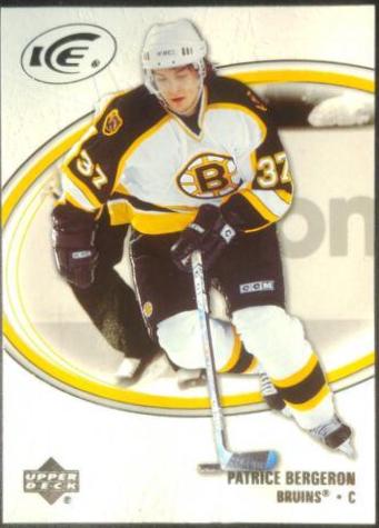 Patrice Bergeron #9 Hockey Cards 2005 Upper Deck Ice