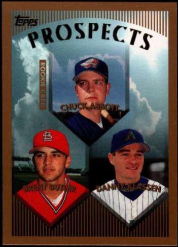 Chuck Abbott, Brent Butler, Danny Klassen #212 Baseball Cards 1999 Topps
