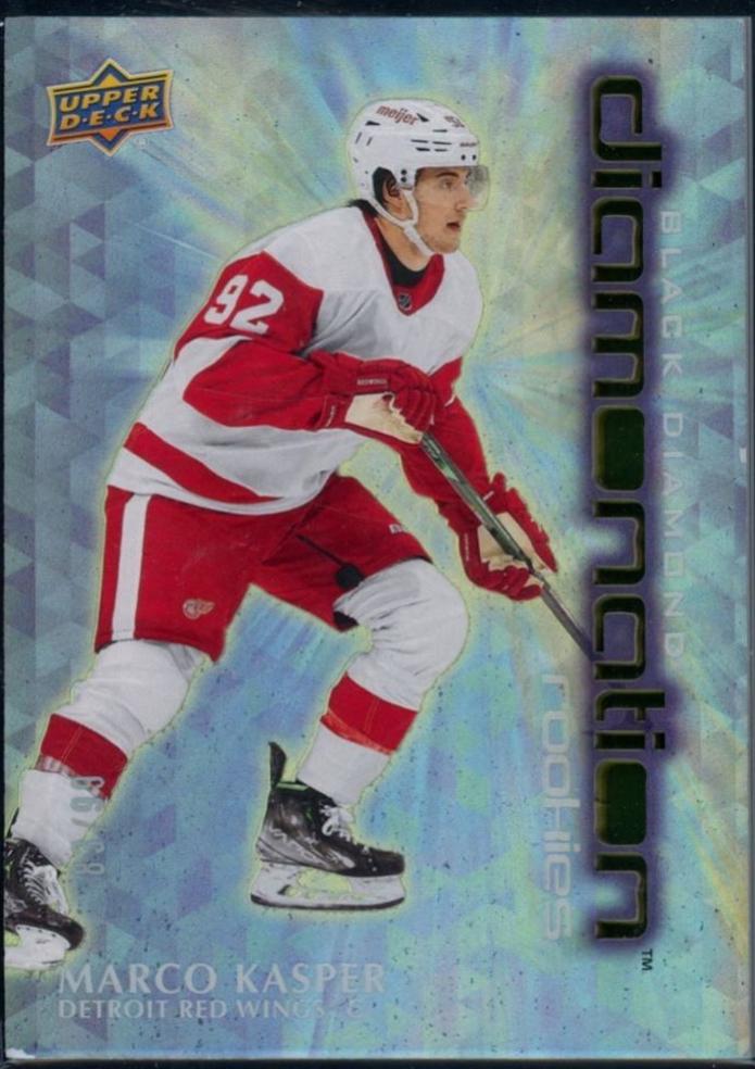 Marco Kasper #DR-MK Hockey Cards 2023 Upper Deck Black Diamond Diamonation Rookie