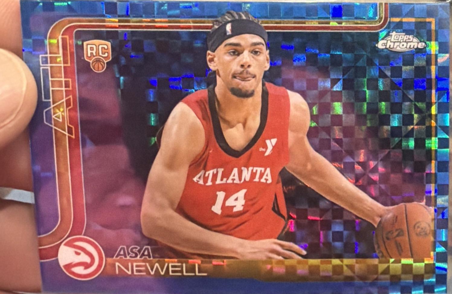 2025 Topps Chrome Asa Newell [Blue X-Fractor] #273 card