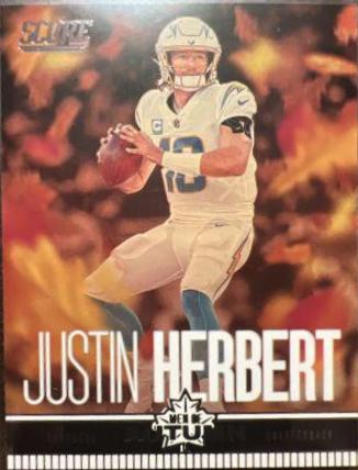 Justin Herbert #5 Football Cards 2023 Panini Score Men of Autumn
