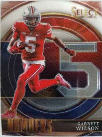 Garrett Wilson #SNGW Football Cards 2022 Panini Select Draft Picks Numbers