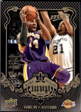 Bryant #KB-93 2008 Upper Deck MVP Kobe Basketball