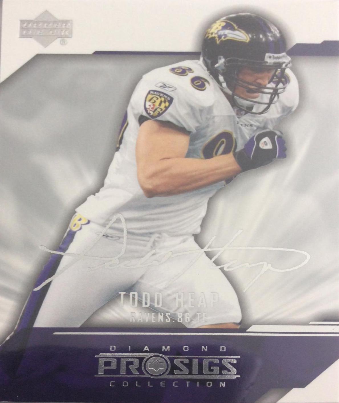 Todd Heap #6 Football Cards 2004 Upper Deck Diamond Pro Sigs