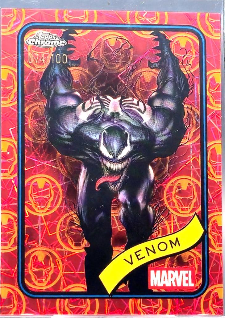 Venom Iron Man Red & Gold Lazer Refractor