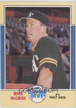 Mark McGwire #23 Baseball Cards 1988 Fleer MVP