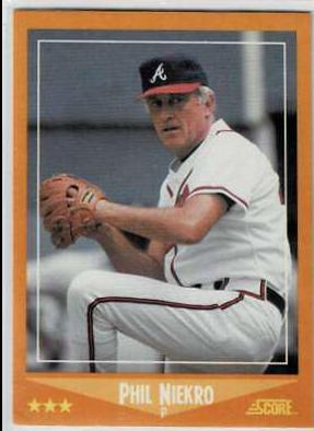 Phil Niekro #555 1988 Score Glossy Baseball