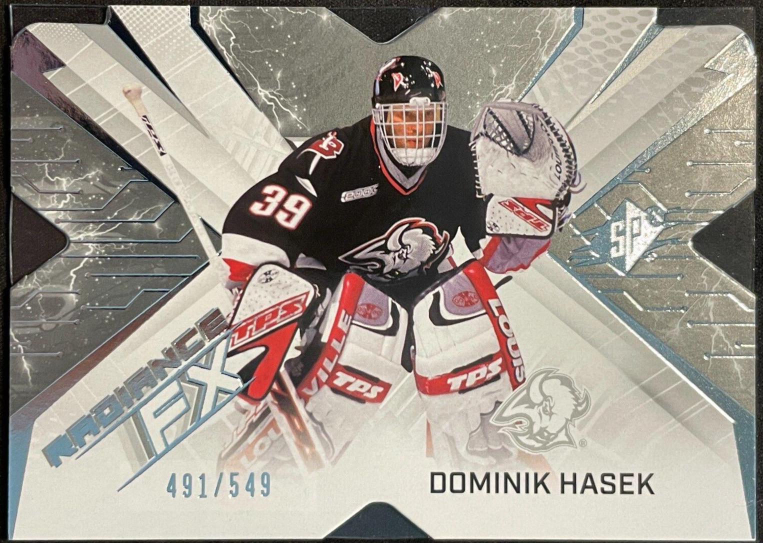 Dominik Hasek #RFX-16 Hockey Cards 2022 SPx Radiance FX
