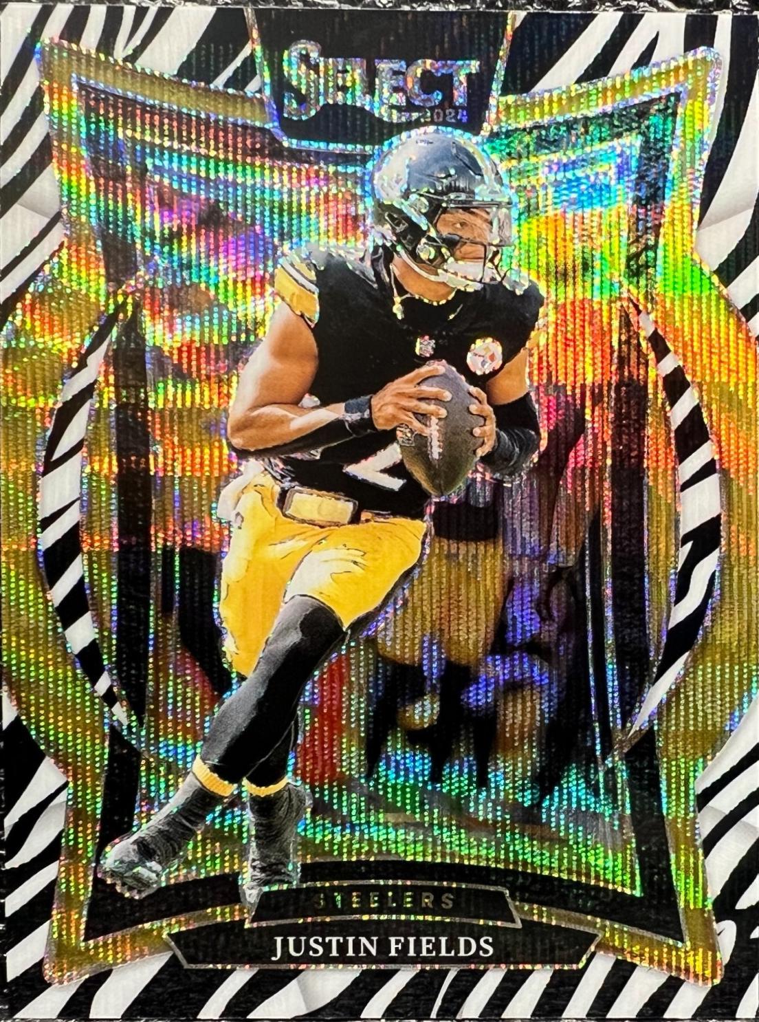 Justin Fields [Zebra Prizm] #74 Prices | 2024 Panini Select