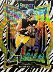 Justin Fields [Zebra Prizm] #74 Prices | 2024 Panini Select