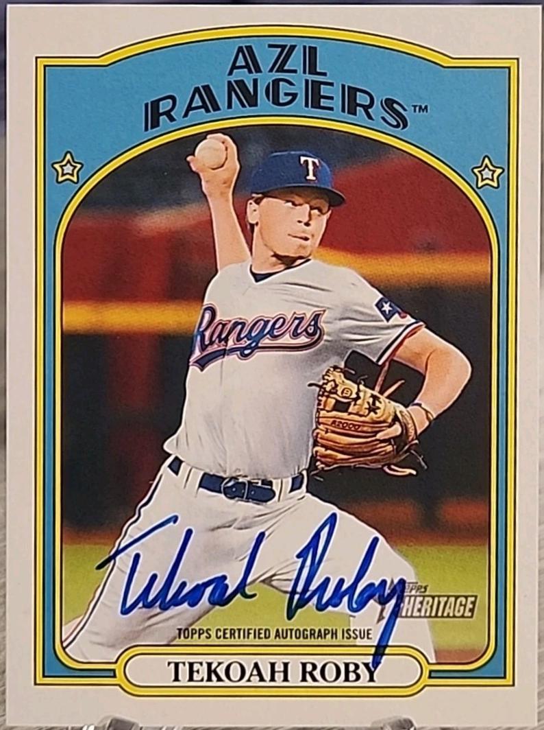 Tekoah Roby #ROA-TR 2021 Topps Heritage Minor League Baseball Real One Autographs