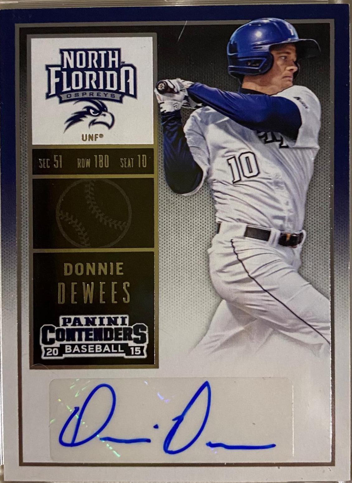 Donnie Dewees #25 Baseball Cards 2015 Panini Contenders College Ticket Autographs