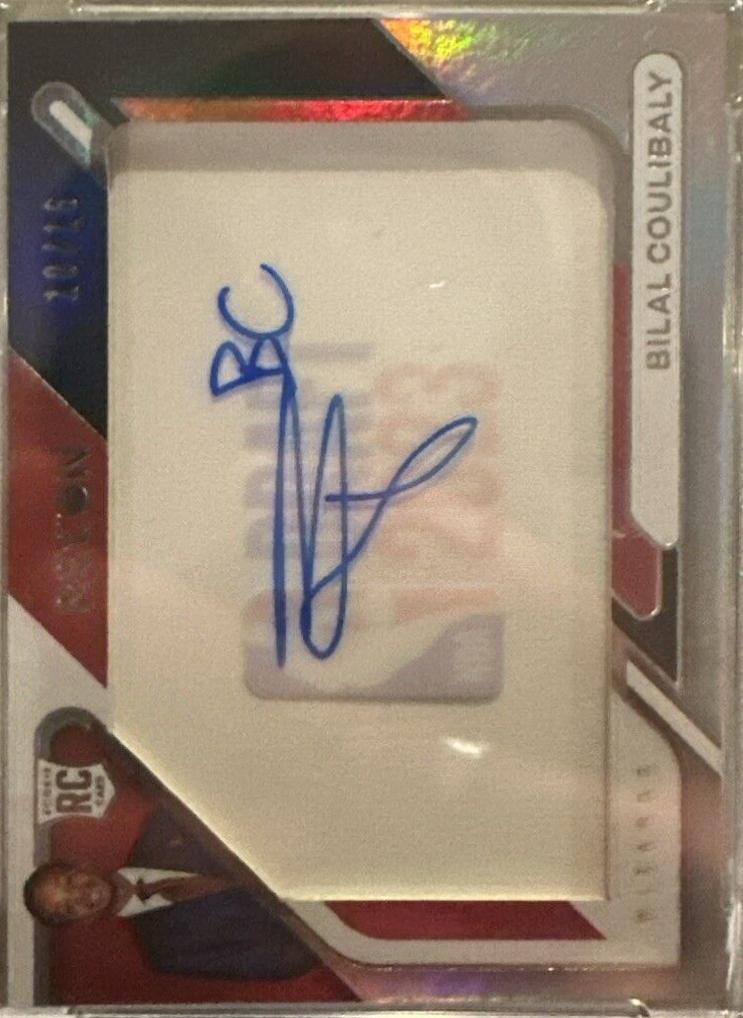 Bilal Coulibaly #DNS-BIL Basketball Cards 2023 Panini Recon Draft Night Acetate Signature