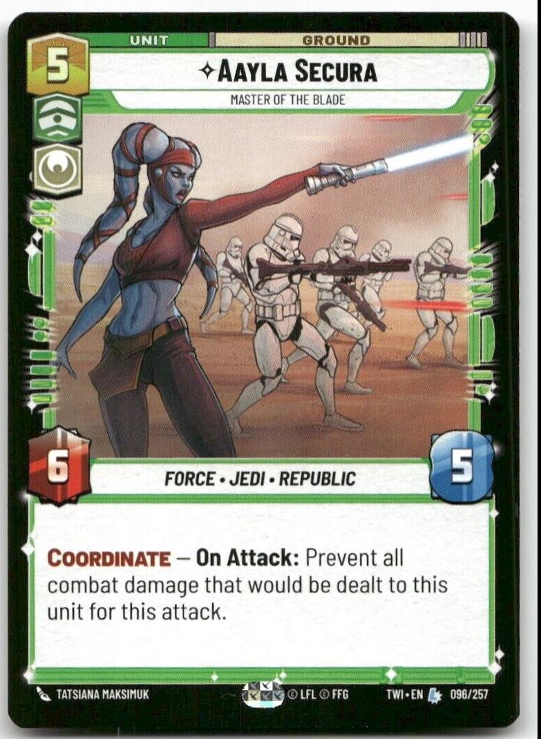 Aayla Secura - Master of the Blade #96 Star Wars Unlimited: Twilight of the Republic