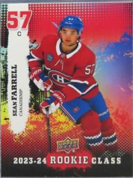 Sean Farrell #RC-24 Hockey Cards 2023 Upper Deck Commemorative Class