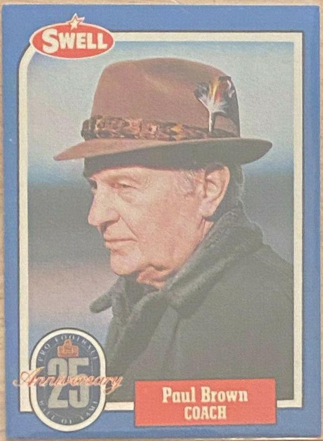 Paul Brown #19 Football Cards 1988 Swell Greats