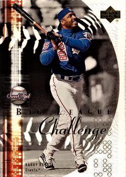 Barry Bonds #BL15 Baseball Cards 2001 Upper Deck Sweet Spot Big League Challenge