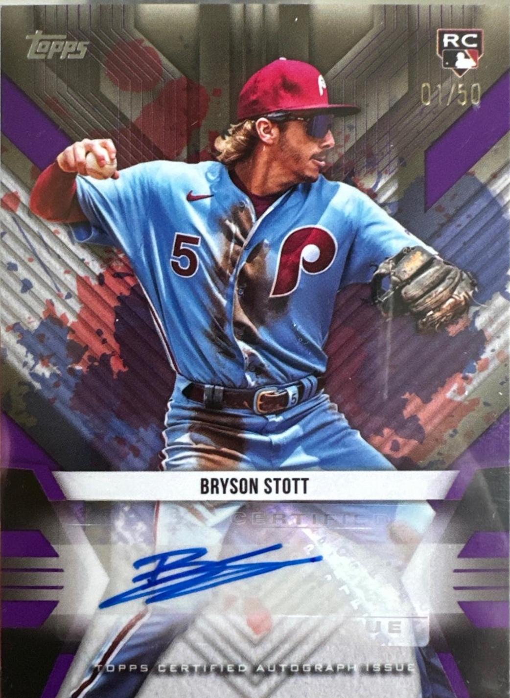 Bryson Stott #BSA-BS Baseball Cards 2022 Topps UK Edition Superstars Autographs