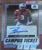 Trey Sermon [Autograph Cracked Ice Ticket] #141
