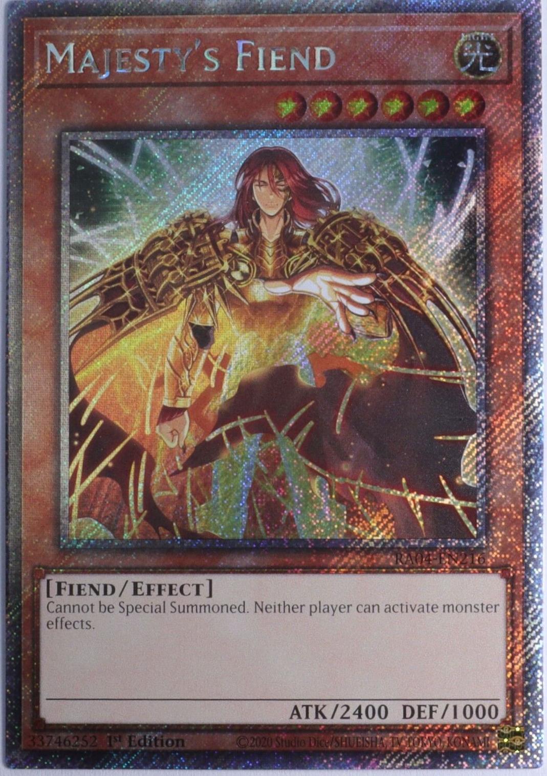 Majesty's Fiend RA04-EN216 YuGiOh Quarter Century Stampede