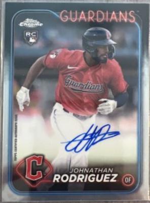 Johnathan Rodriguez #RA-JR Baseball Cards 2024 Topps Chrome Rookie Autograph