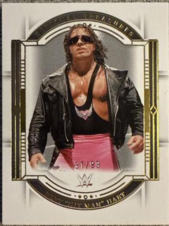 Bret Hit Man Hart #7 Wrestling Cards 2024 Panini National Treasures WWE