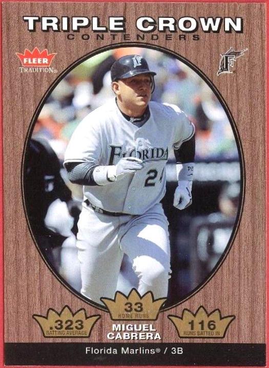 Miguel Cabrera #TC-10 Baseball Cards 2006 Fleer Tradition Triple Crown Contenders
