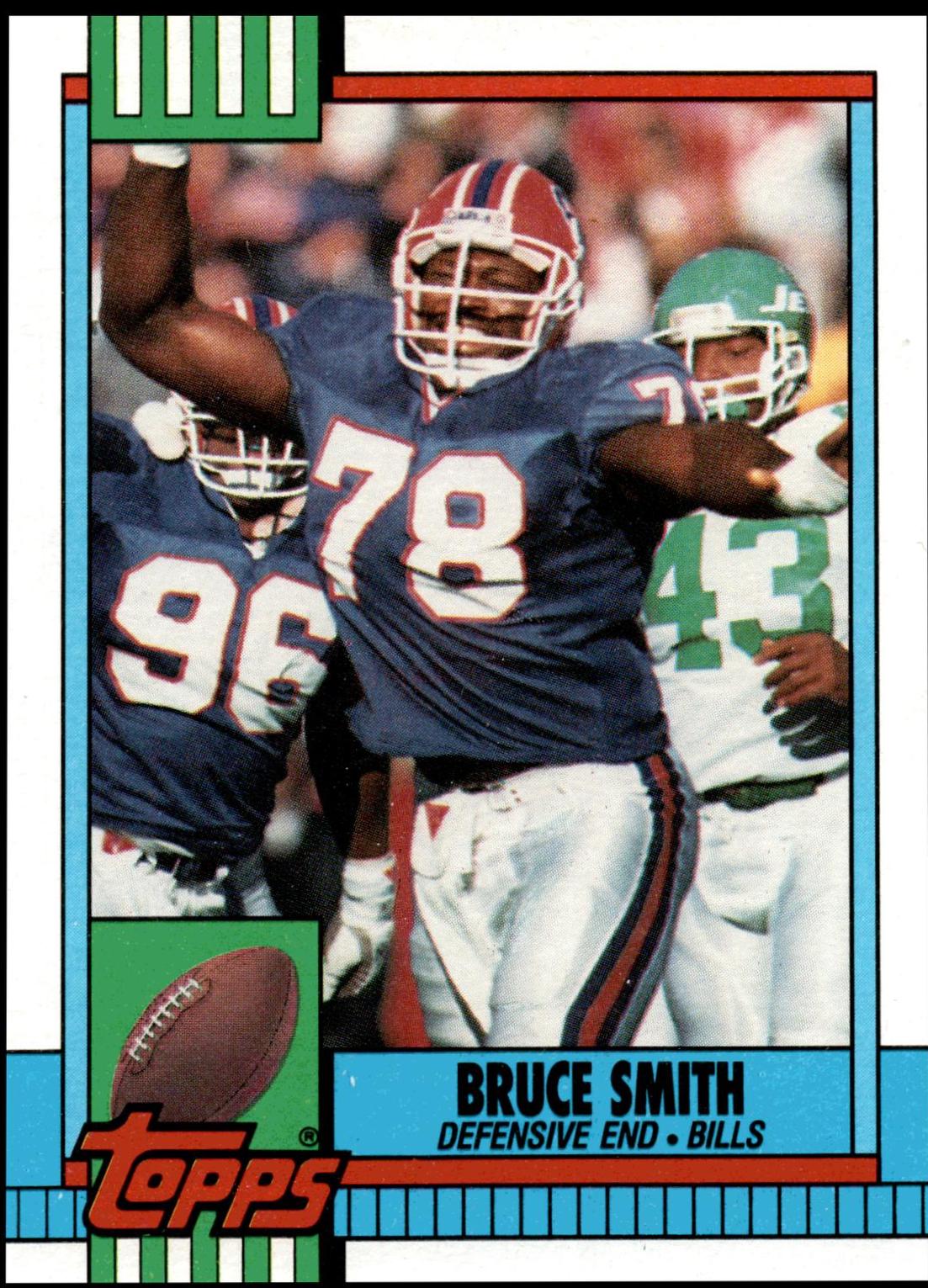 Bruce Smith #205 Football Cards 1990 Topps