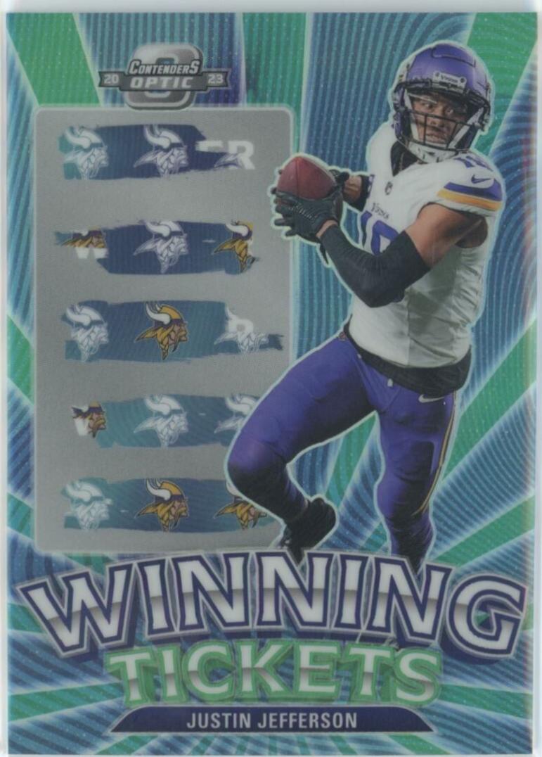 Justin Jefferson #5 Football Cards 2023 Panini Contenders Optic Winning Tickets