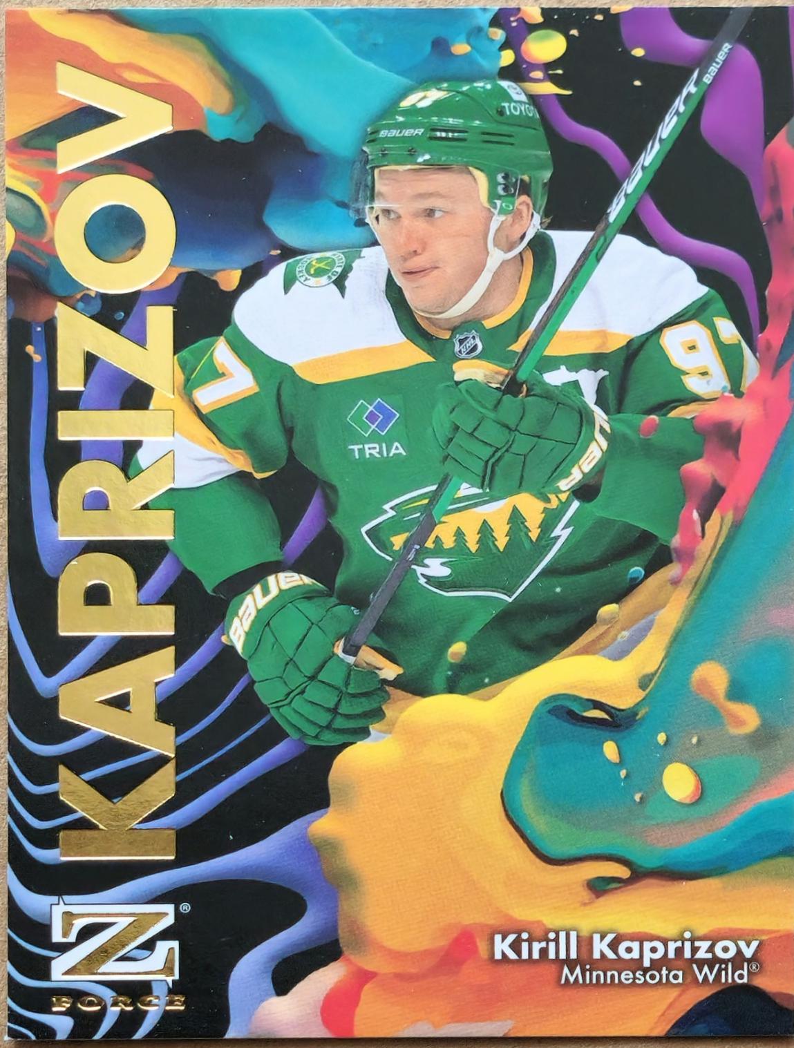 Kirill Kaprizov #1 Hockey Cards 2024 SkyBox Metal Universe Z-Force