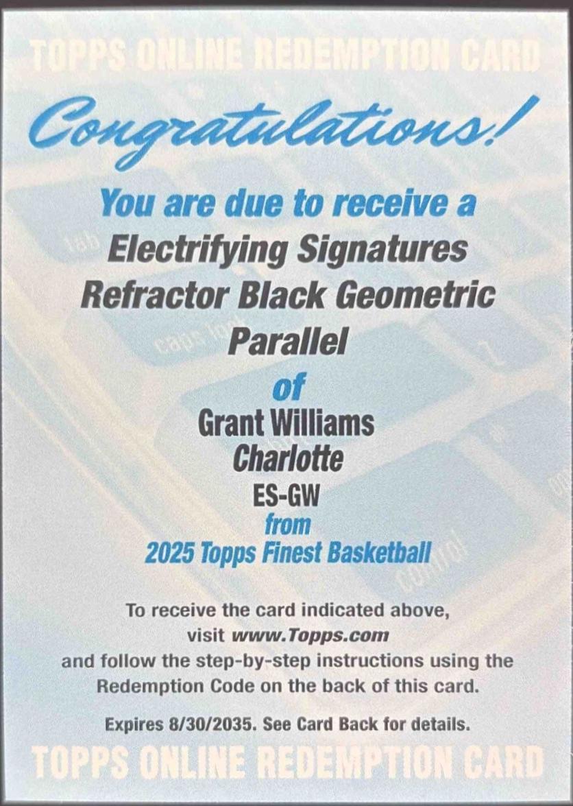 Grant Williams [Black] #ES-GW