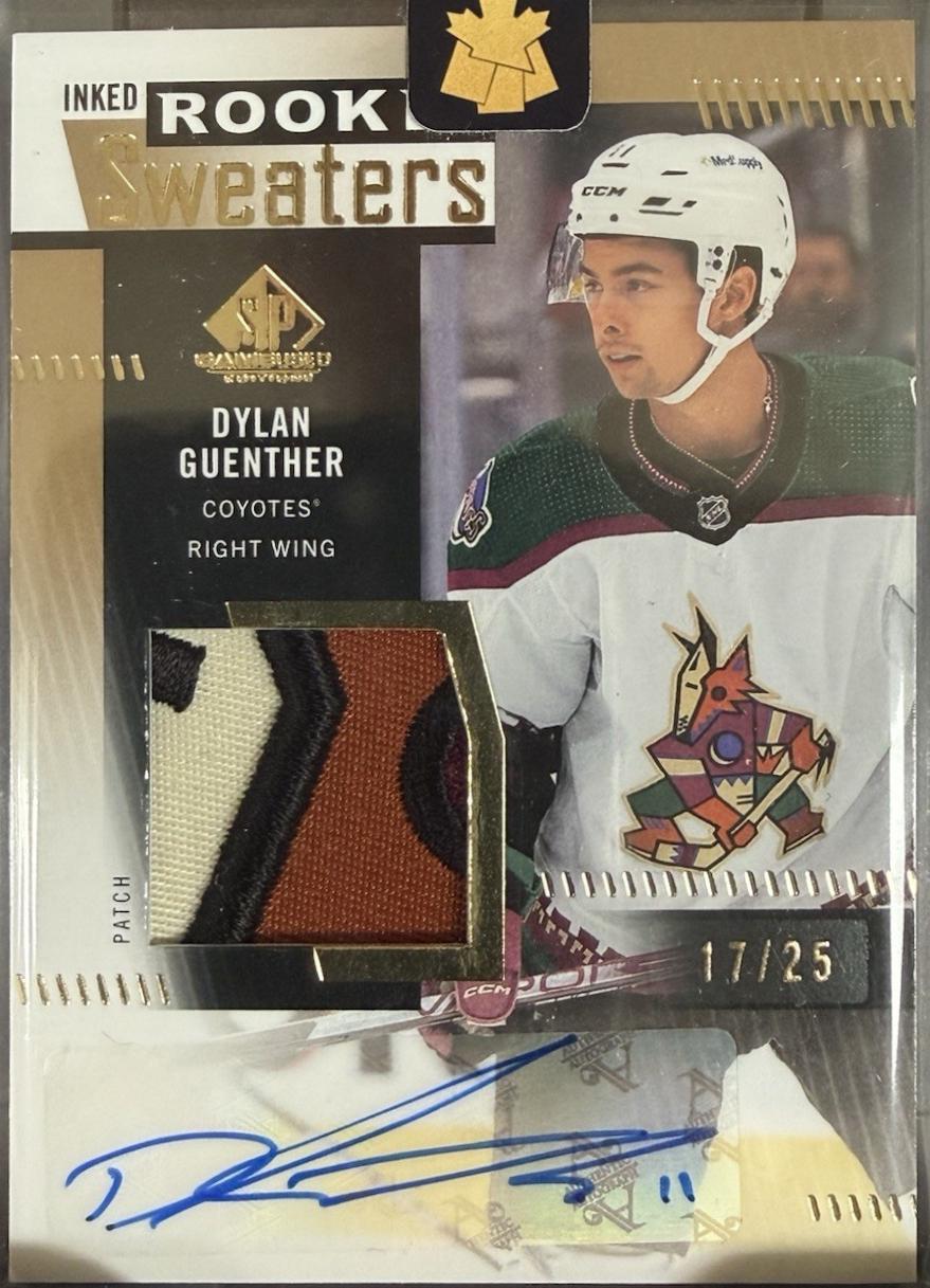 Dylan Guenther #RS-DG 2022 Sp Game Used Inked Rookie Sweaters Patch Hockey