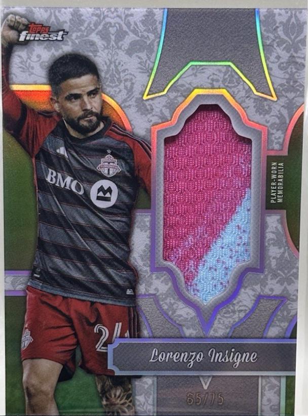 Lorenzo Insigne #FF-LI Soccer Cards 2024 Topps Finest MLS Fabrics
