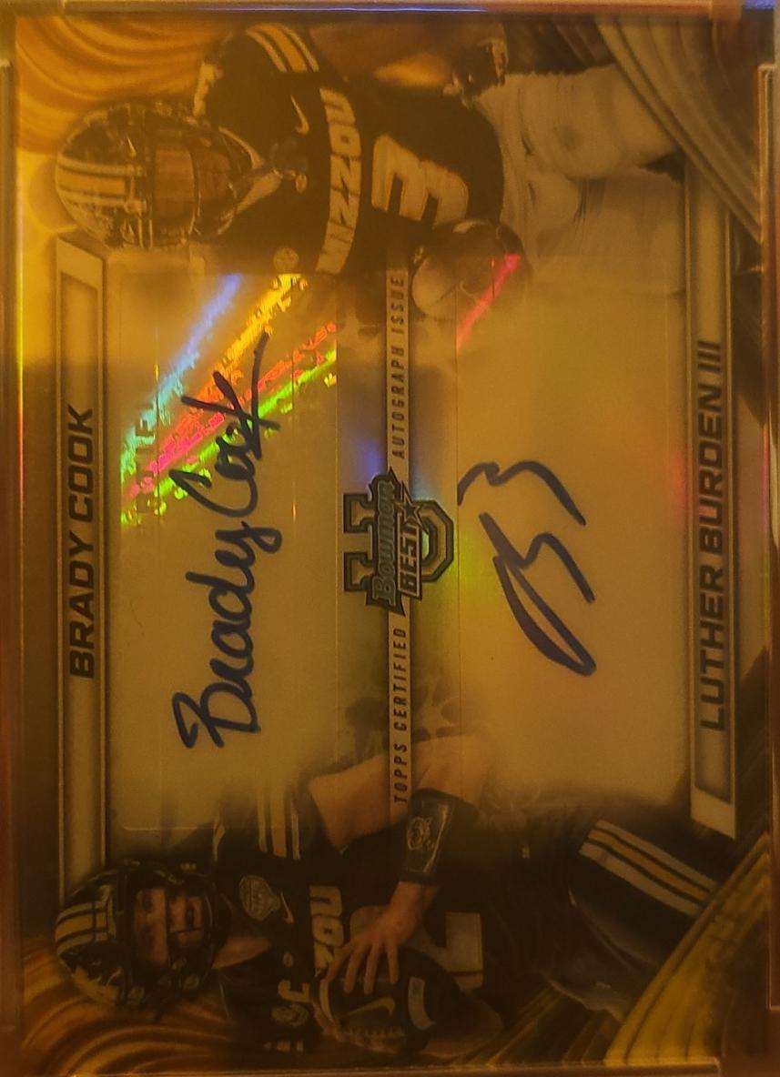 Brady Cook / Luther Burden III #DA-MIS Football Cards 2024 Bowman Best University Dual Autograph Refractor