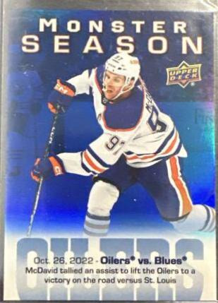Connor McDavid #MS-7 Hockey Cards 2023 Upper Deck Monster Season